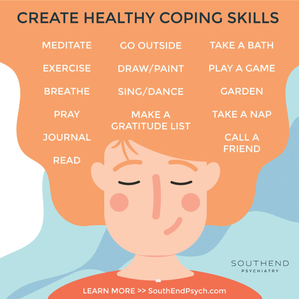Create healthy coping skills poster